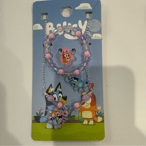 Bluey Toy Jewelry Set for Girls 3 Piece Dress Up Accessories for Kids